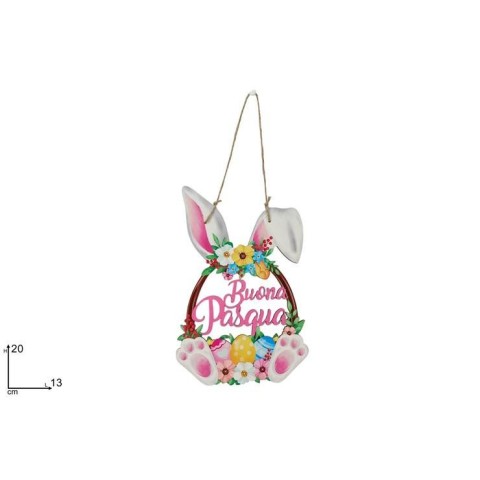 APPENDINO UOVO CONIGLIO IN LEGNO  BUONA PASQUA